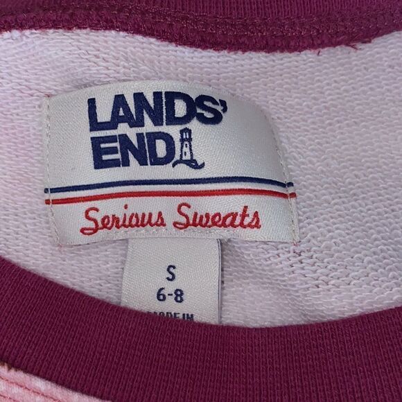 LANDS’END Serious Sweats Blackberry Ombre Crewneck Sweatshirt Tunic-S - Picture 6 of 7